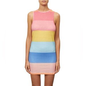 It's Now Cool Pink Ribbed Mini Dress Size Small